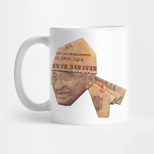 Gandhi / Money Origami Mug